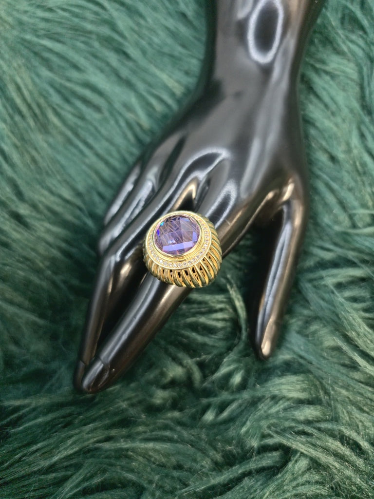 ANILLOS PIEDRA 14 KT Size 7 ½ Weight 12.7 G