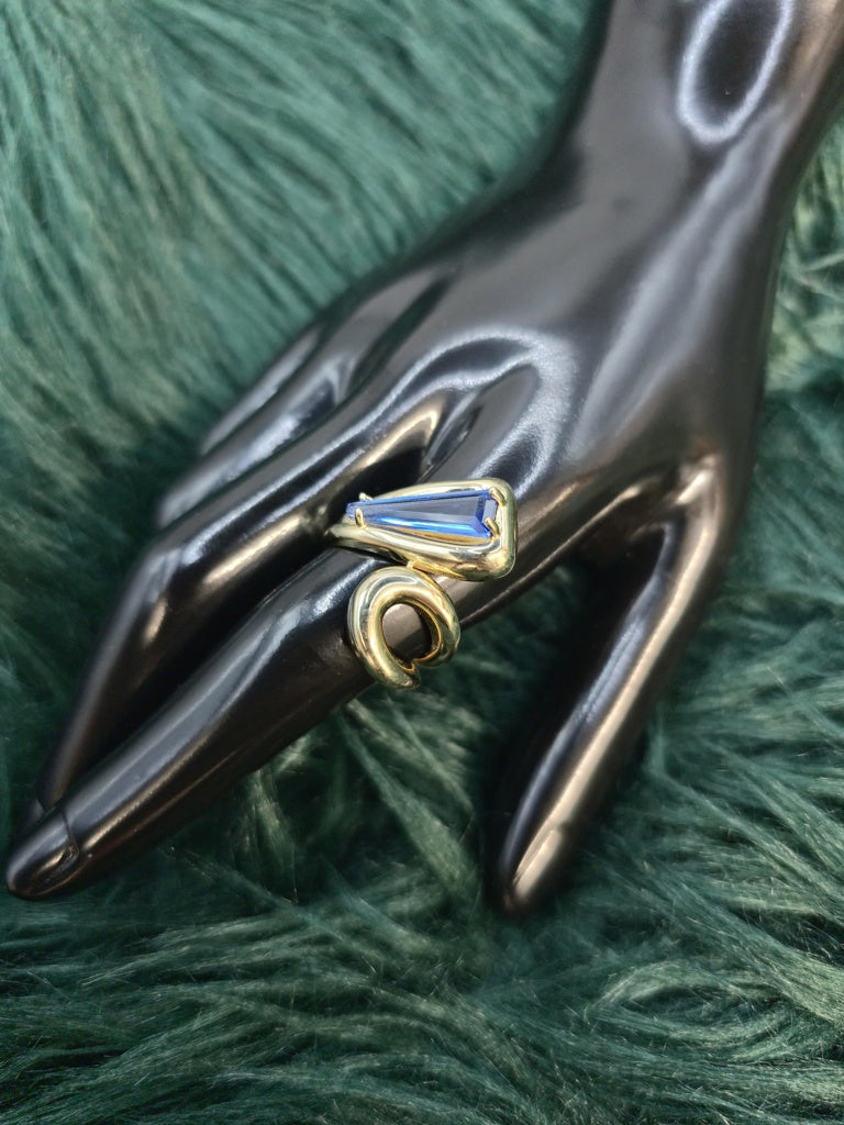 ANILLOS PIEDRA 14 KT Size "8" Weight 5.7 G