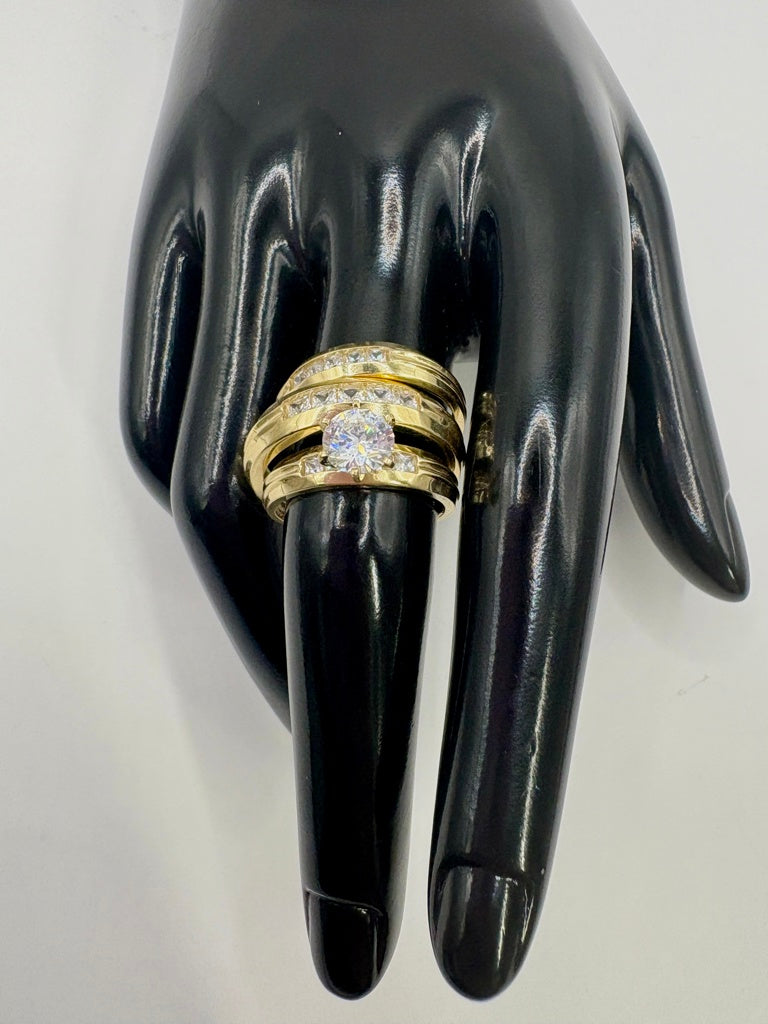 ANILLOS SOLITARIO hombre 14 KT Weight 4 g