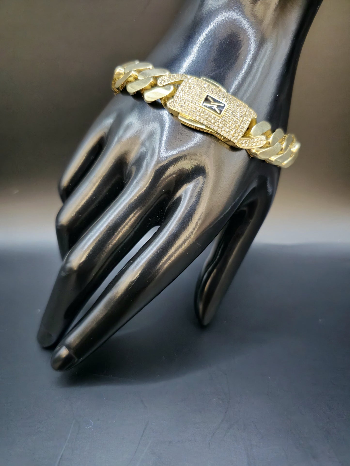 PULSERA MONACO 14 KT Size "8" 13 mm Weight 24.0 G