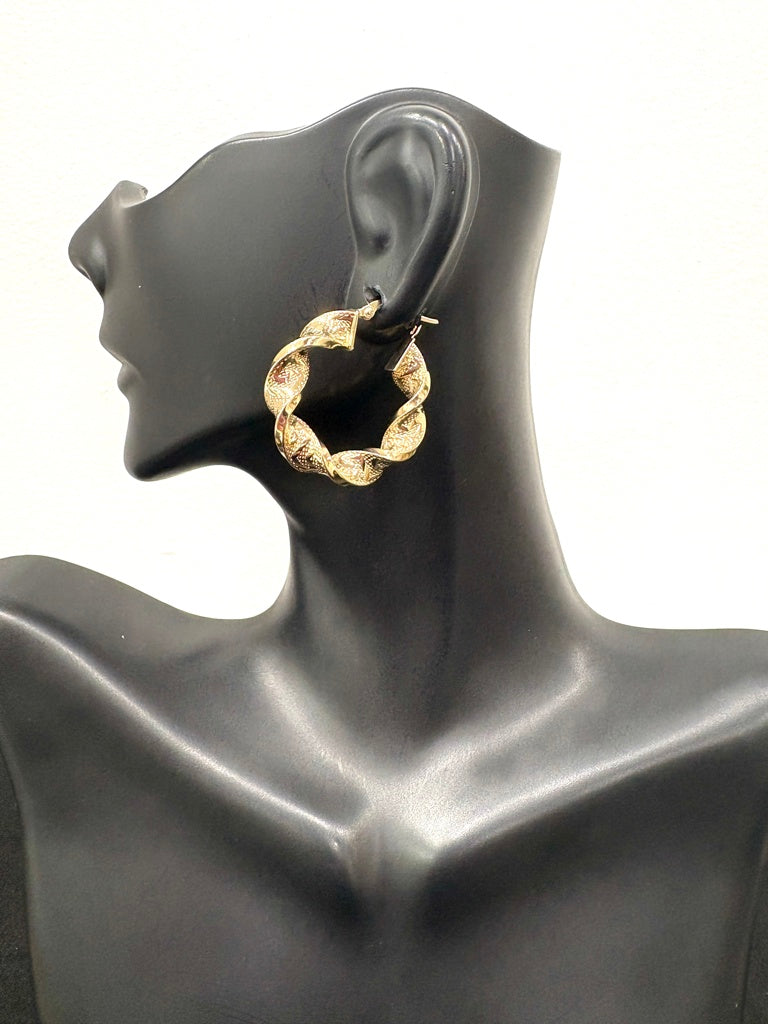 ARETES ARGOLLAS VERSACE 10 KT Weight 3.3 G