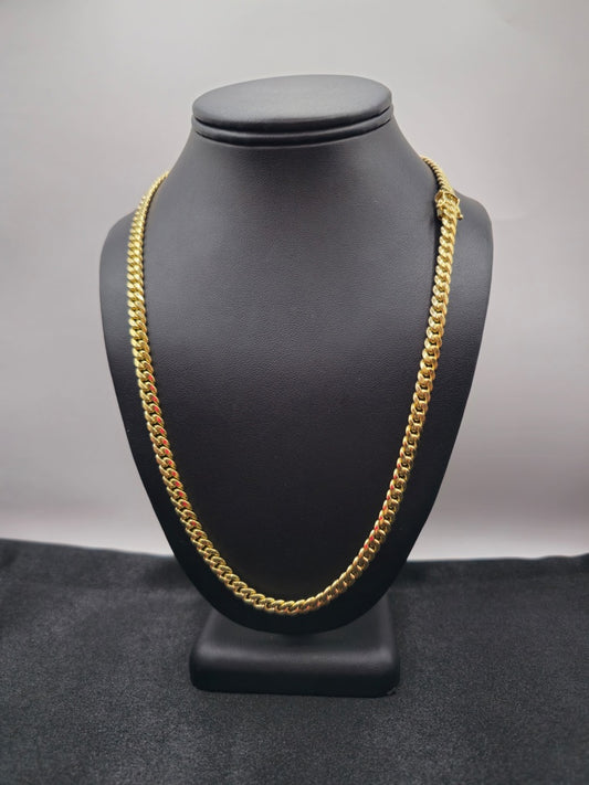 CUBANLINK CHAIN 10 KT Size "22" x 5 mm Weight 16.3 G