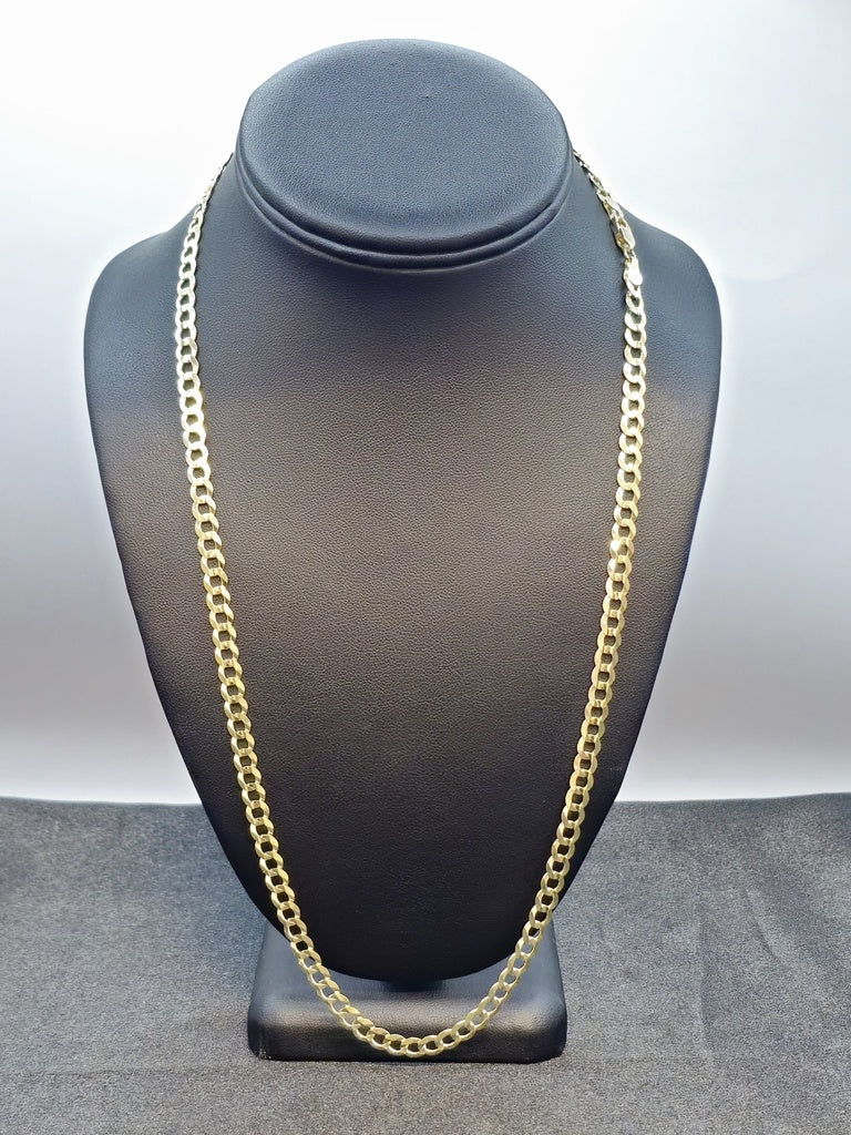 CUBAN/ITALIAN CHAIN 14 KT Size "24" x 6 mm Weight 19.8 G