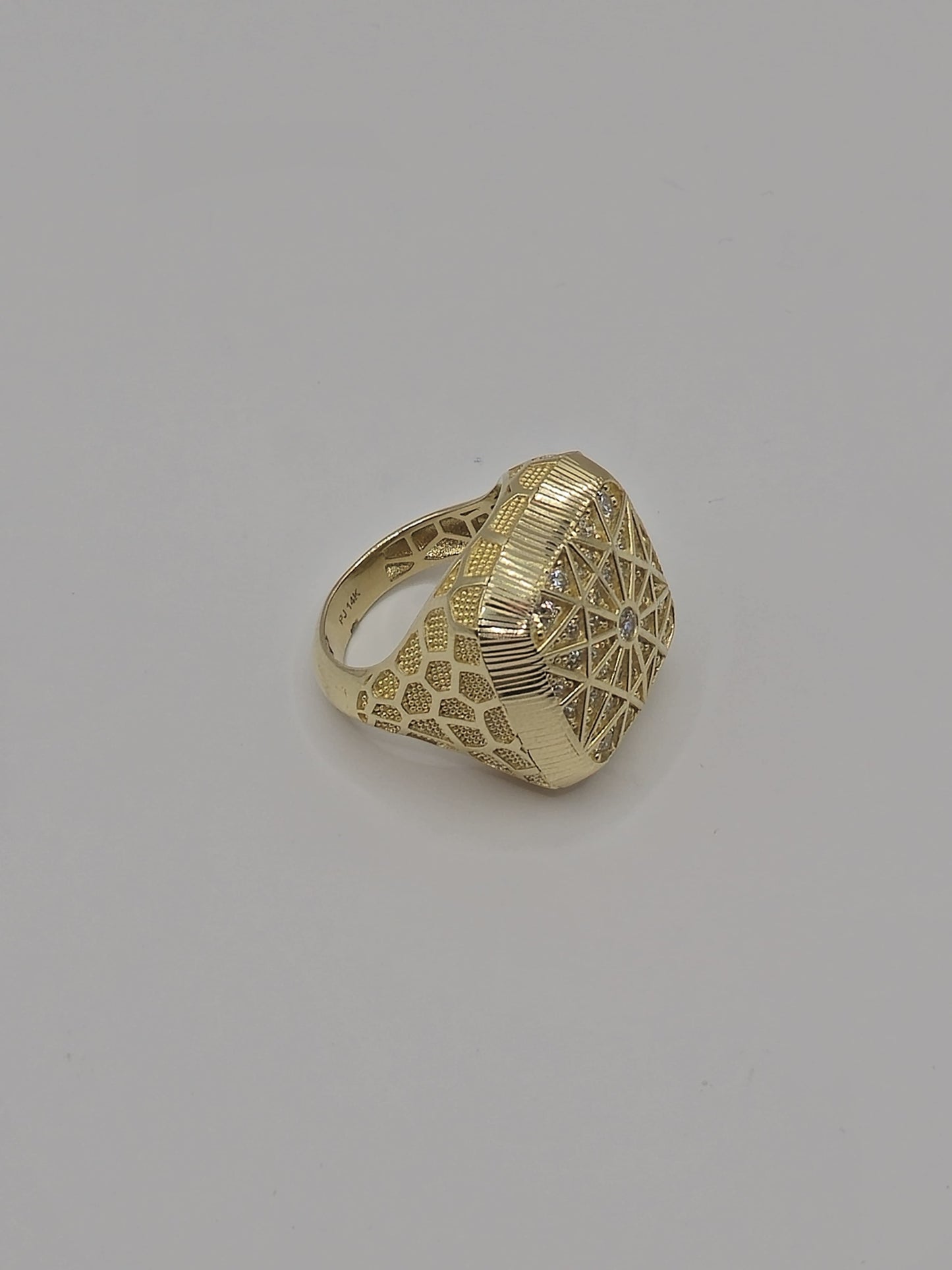 ANILLOS ROSETTA 14 KT Size "10" Weight 14.0 G