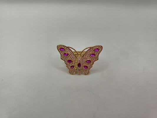 ANILLOS P/DAMA MARIPOSA 14 KT Size 5 ½ Weight 7.0 G