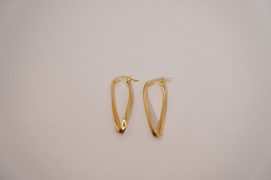 TWISTED HOOP EARRINGS 14 KT Weight 2.2 G