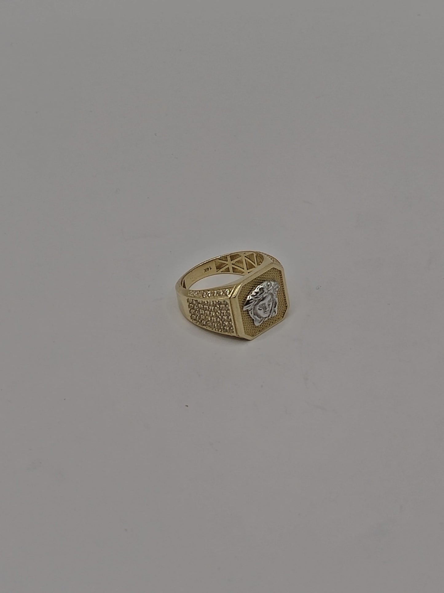 MENS VERSACE RINGS 14 KT Size "9" Weight 6.6 G