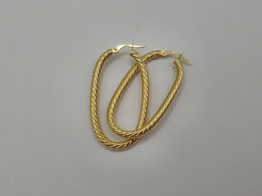 HOOP EARRINGS 14 KT Weight 2.9 G