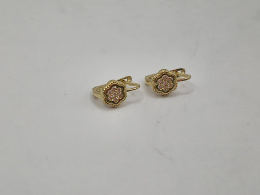 SMALL FLOWER EARRINGS 14 KT Weight 1.3 G