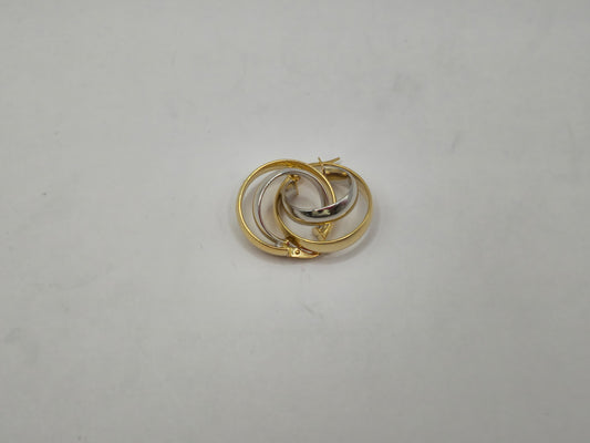 HOOP EARRINGS 14 KT Weight 3.5 G