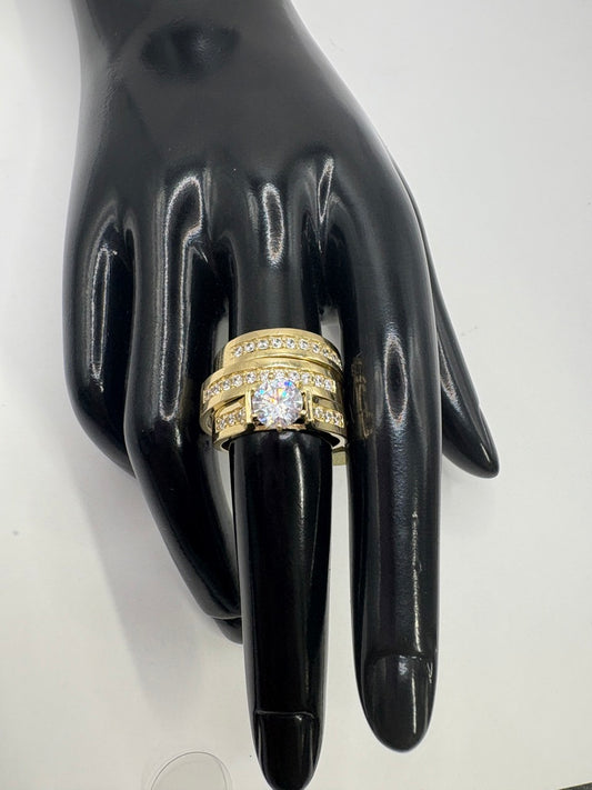 ANILLOS TRIO COMPROMISO 14 KT Weight 10.0 G