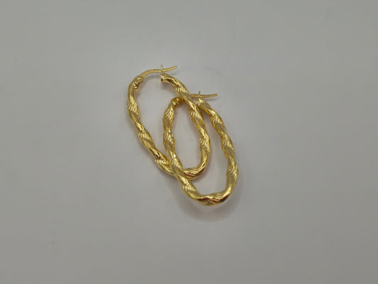 HOOP EARRINGS 14 KT Weight 2.0 G