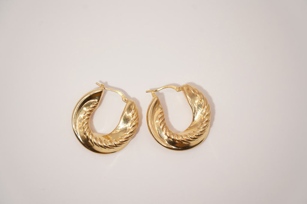 ARETES ARGOLLAS 14 KT Weight 5.9 G