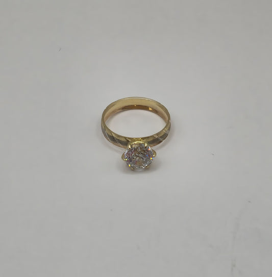 SOLITAIRE RINGS 14 KT Size "7" Weight 2.7 G