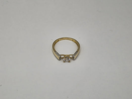 ANILLOS SOLITARIO 14 KT Size "8" Weight 2.2 G