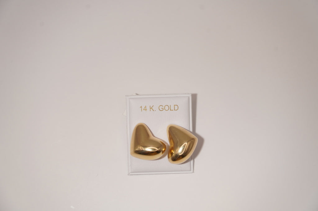 ARETES CORAZON 14 KT Weight 2.5 Gr.