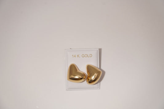 HEART EARRINGS 14 KT Weight 2.5 Gr.