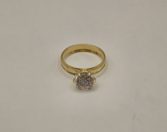 SOLITAIRE RINGS 14 KT Size "7" Weight 2.6 G