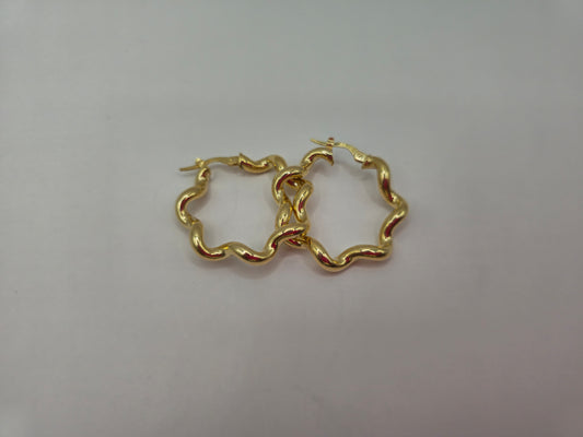 HOOP EARRINGS 14 KT Weight 2.8 G