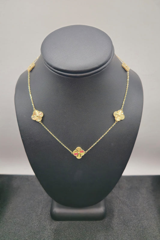 VAN CLEEF GOLD CHAIN ​​14 KT Size "16" + "2" Weight 8.5 G