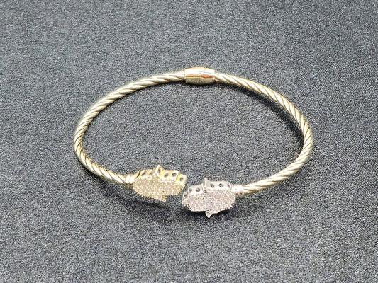 PULSERA BANGLE HAND OF FATIMA 14 KT Weight 7.9 G