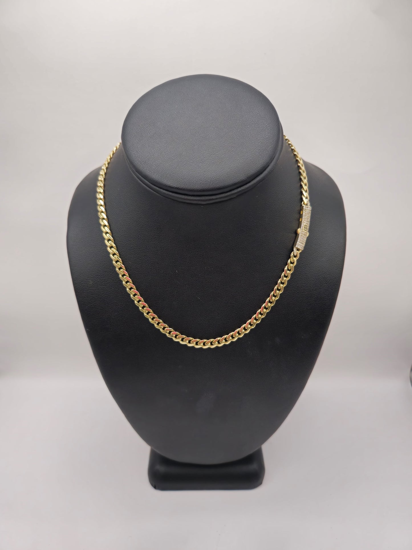 BABY MONACO CHAIN ​​14 KT Size "16" x 4 mm Weight 14.5 g