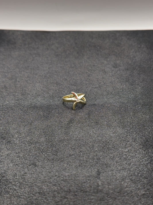 STARFISH RINGS 14 KT Size "7" Weight 2.3 G