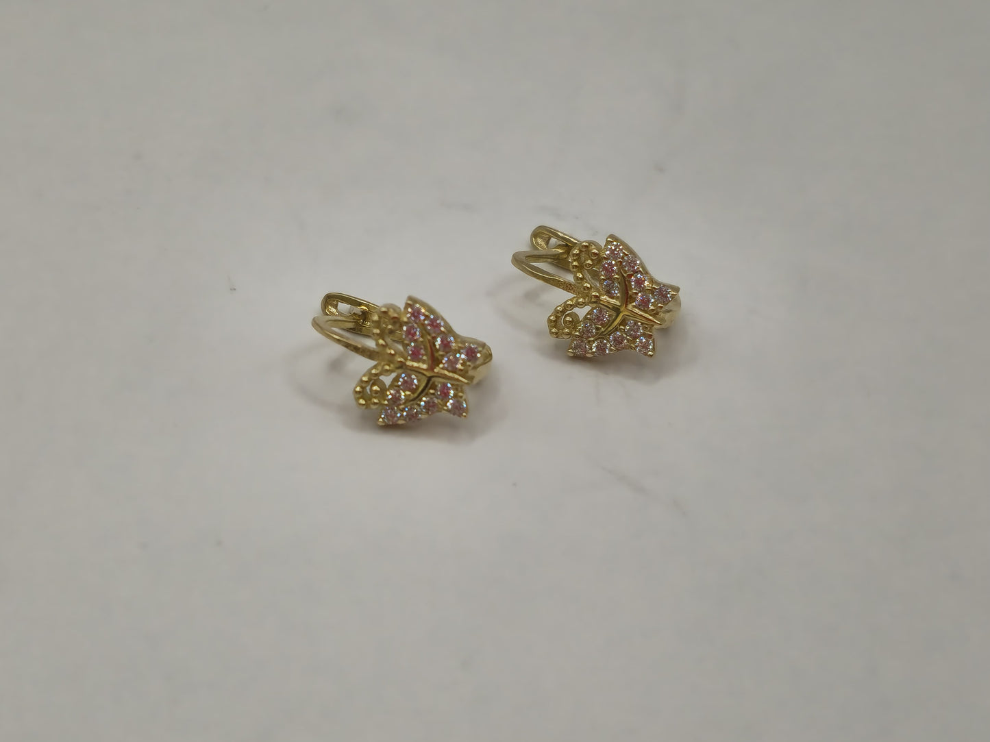 ARETES MARIPOSA PEQUEñA 14 KT Weight 1.4 G